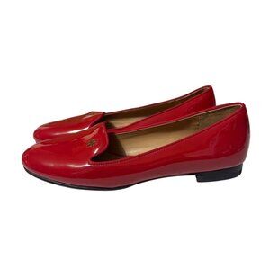 Tory Burch Red Patent‎ Leather Loafers Size 6.5